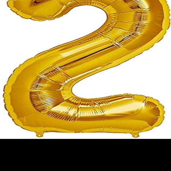 GLOBO NUMERO 2 DORADO 2G 40 C.12